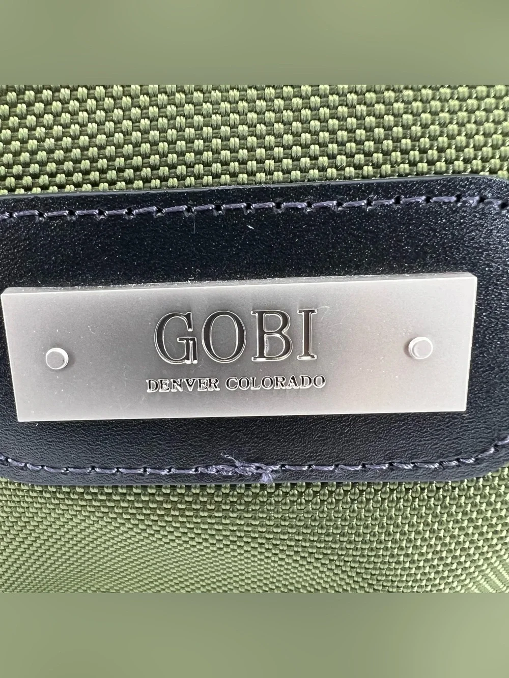 GOBI Duffle Bag Olive Drab Green Black Adjustable Straps Solid 19 X 12 X 14.5